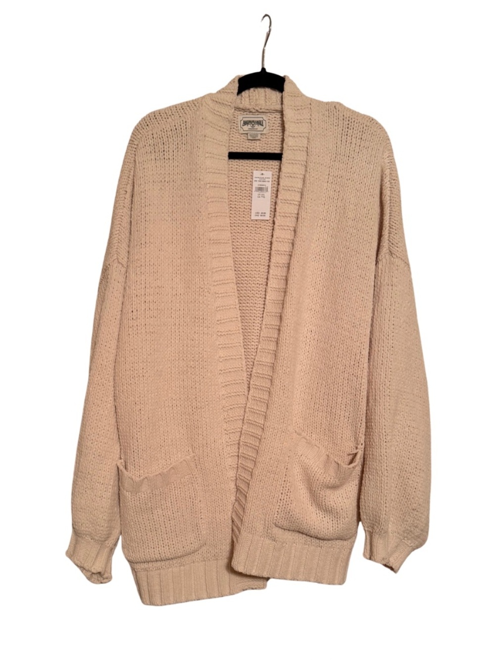 American Eagle Oversized Chunky Knit Cardigan Cream XXL NWT